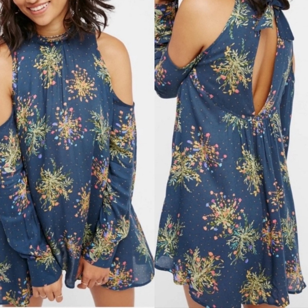 EUC Free People szL Kaleidoscope Floral Mini Tunic Dress